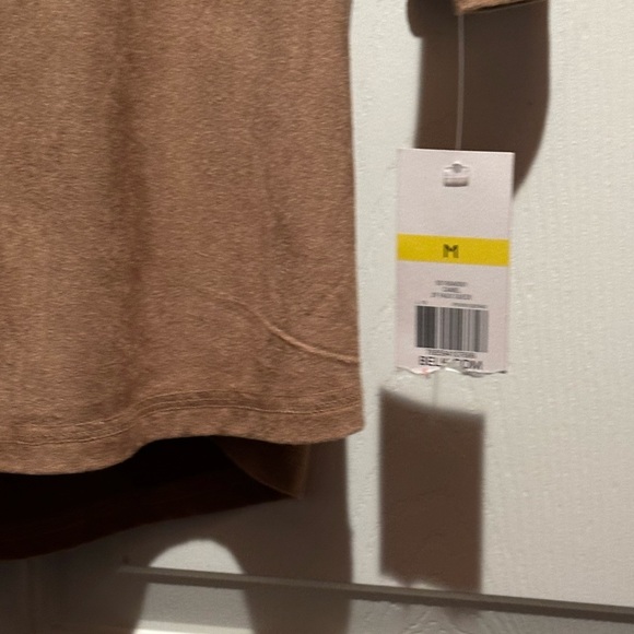 Tan Medium Kim Rogers top with suede feel material. - Picture 2 of 3